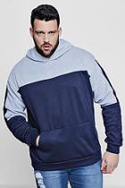 Boohoo Big And Tall Colour Block Over The Head Hoodie