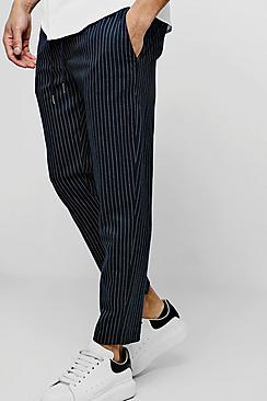 Boohoo Pinstripe Smart Jogger Trouser