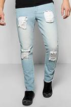 Boohoo Slim Fit Rigid Destroyed Jeans