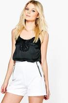 Boohoo Saima Zip Detail Tailored Shorts