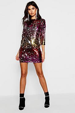 Boohoo Boutique  Multi Sequin Bodycon Dress