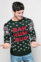 Boohoo Bah Humbug Fairisle Christmas Jumper