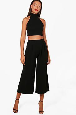 Boohoo Tall Laura High Neck Top & Culotte Co-ord