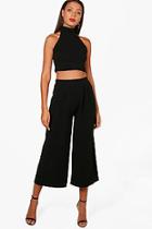 Boohoo Tall Laura High Neck Top & Culotte Co-ord