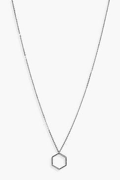 Boohoo Annie Hexagon Detail Necklace