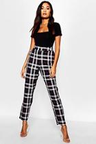 Boohoo Woven Check Slim Fit Trousers