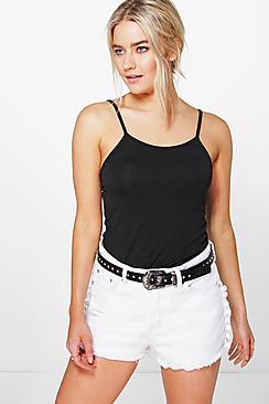 Boohoo Katie Pom Pom Denim Mom Shorts
