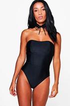 Boohoo Morocco Choker Swimsuit