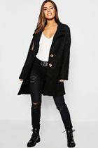 Boohoo Petite Textured Button Front Chuck On Coat
