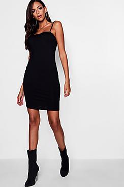 Boohoo Tall Jayde Square Neck Bodycon Mini