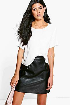 Boohoo Maya Basic Crinkle Top