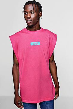 Boohoo Man Box Sleeveless T-shirt With Drop Armhole