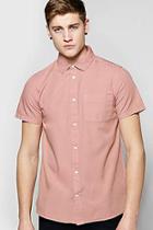 Boohoo Short Sleeve Slim Fit Poplin Shirt