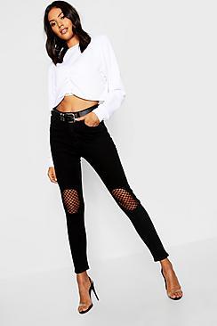 Boohoo Fishnet Skinny Jean