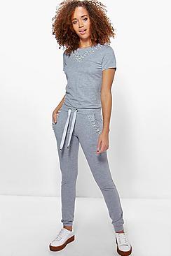 Boohoo Lara Pearl Jumpsuit