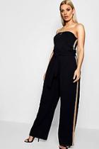 Boohoo Plus Liv Sport Stripe Top + Wide Leg Co-ord