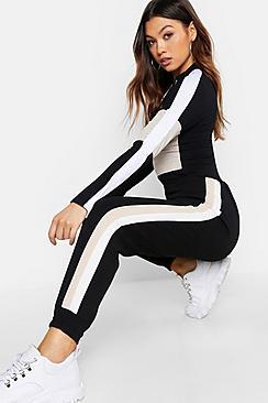 Boohoo Woven Colour Block Side Panel Jogger