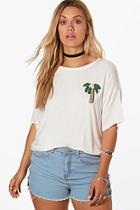 Boohoo Plus Fiona Palm Tree T-shirt