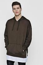 Boohoo Oversized Hoodie With Faux Layer