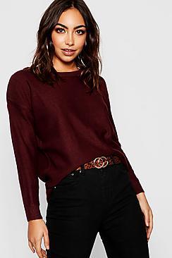 Boohoo Zip Back Knitted Jumper