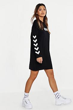Boohoo Nyc Long Sleeve T-shirt Dress