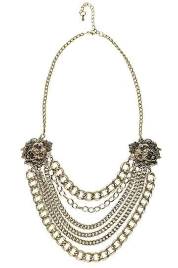 Boohoo Liv Chunky Statement Necklace - Gold