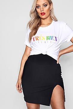 Boohoo Plus Frankie Tres Bien Tee