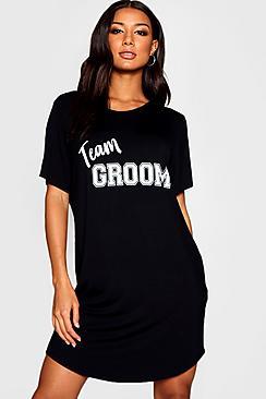Boohoo Team Groom Sleep Tee