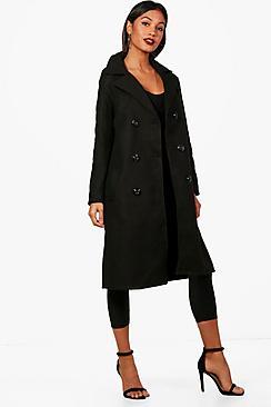 Boohoo Abigail Double Breasted Coat