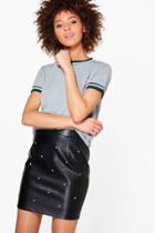 Boohoo Lauren Sports Trim Knitted T-shirt Grey