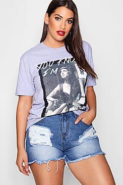 Boohoo Plus Amy Winehouse Tee