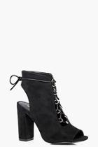 Boohoo Tia Wide Fit Lace Up Shoe Boot