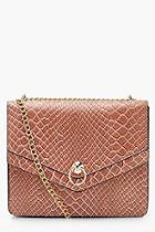 Boohoo Structured Faux Snake Ring Cross Body