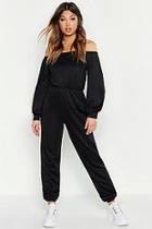 Boohoo Bardot Lounge Jumpsuit