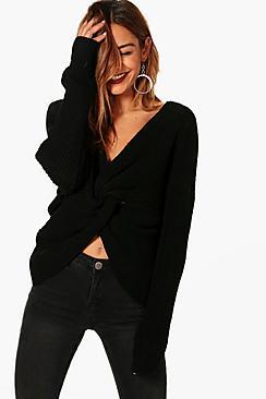 Boohoo Kate Wrap Front Jumper