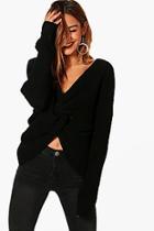 Boohoo Kate Wrap Front Jumper