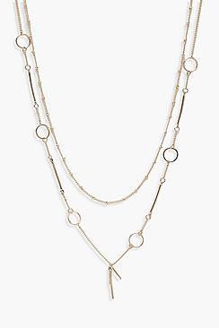 Boohoo Emma Layered Circle Detail Necklace