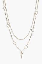 Boohoo Emma Layered Circle Detail Necklace