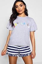 Boohoo Saskia Ooh La La Frill Short Set