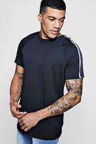 Boohoo Crew Neck T-shirt With Velour Panel