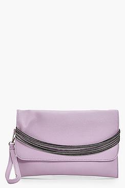 Boohoo Katherine Zips Handle Clutch