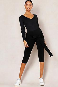 Boohoo Tie Detail 3/4 Length Legging