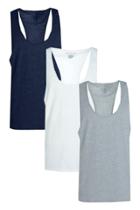 Boohoo 3 Pack Racer Back Tank Tops Multi