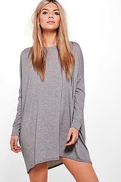 Boohoo Batwing Sleeve Jersey Dress