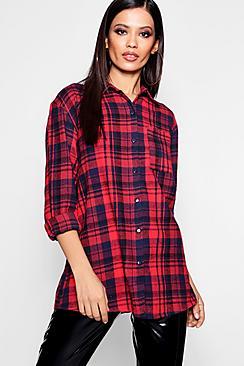 Boohoo Felicity Oversized Checked Shirt