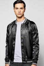 Boohoo Raglan Sleeve Lightweight Bomber Black