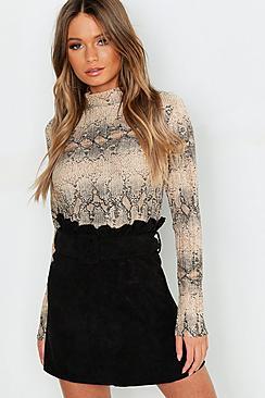 Boohoo Cord Belted Mini Skirt