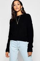 Boohoo Tall Rib Edge Chunky Jumper