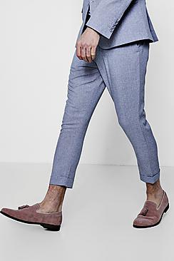 Boohoo Skinny Fit Cropped Suit Trousers