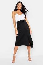 Boohoo D-ring Midi Split Skirt
